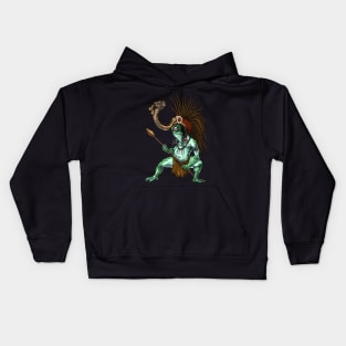 Aztec Warrior Deity Cueyatl Kids Hoodie